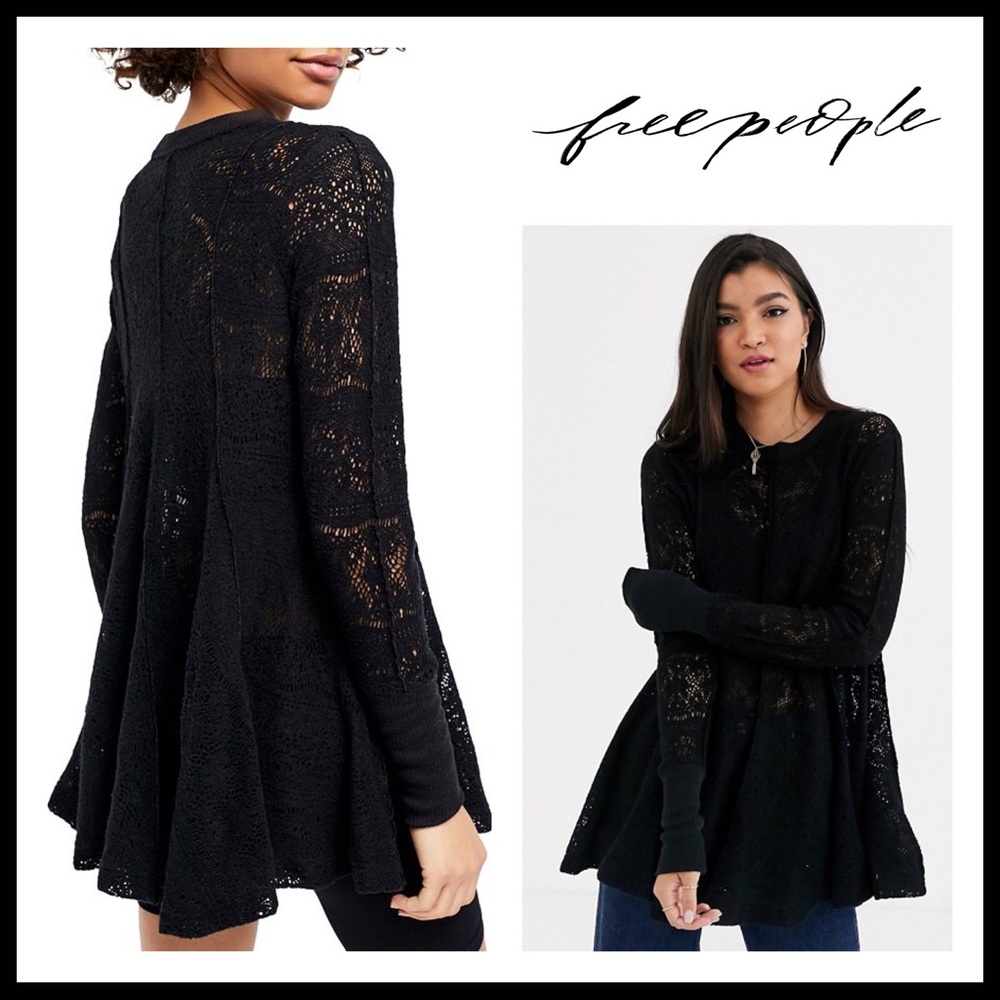 FREE PEOPLE BOHO TUNIC FLOWY A-LINE MINI DRESS A3C - Picture 12 of 16